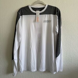 NWT Camp David White and Gray Long Sleeve Shirt Aspen Snowmass